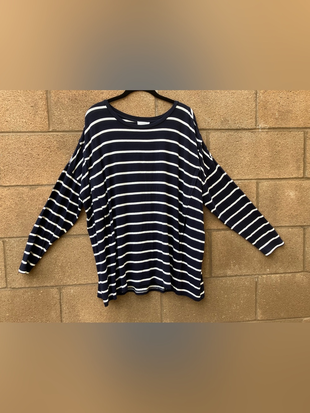 Seraphine Maternity and Nursing Navy and White Striped Top